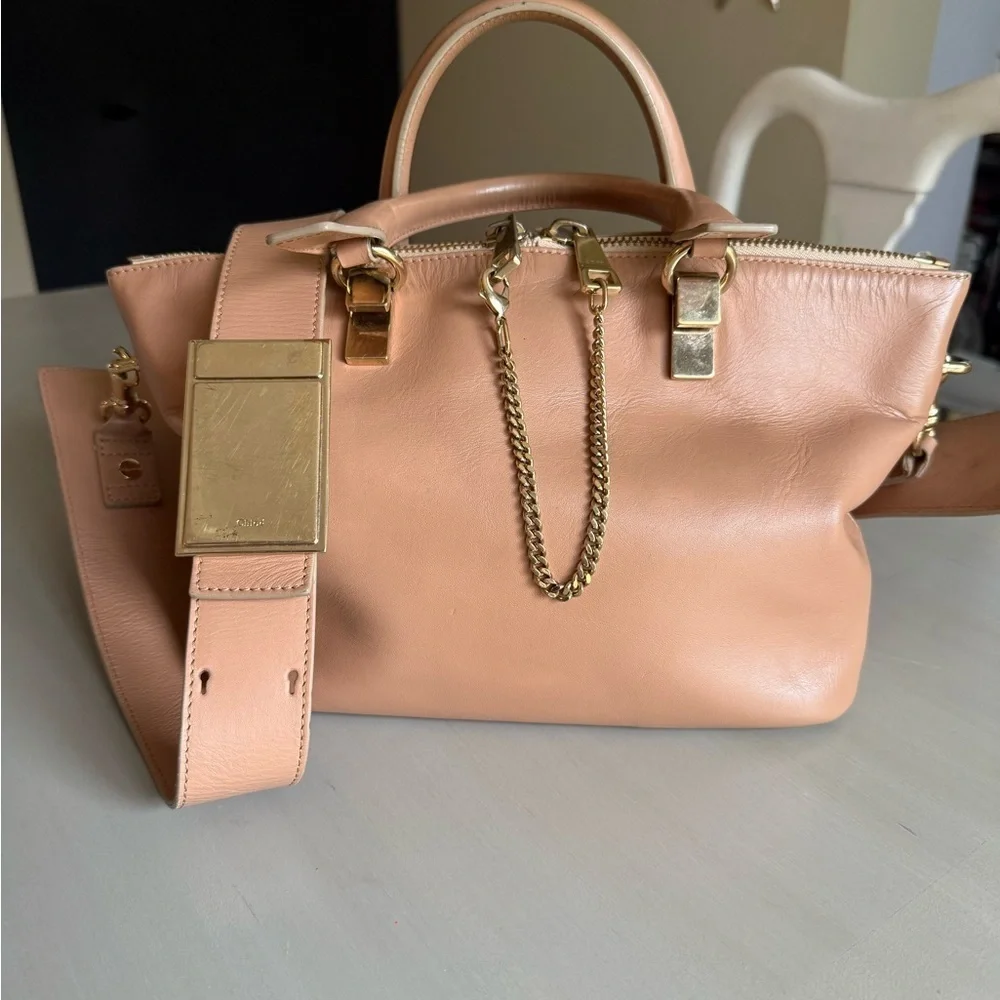 Authentic Chloe Baylee two tone medium shoulder/crossbody purse w/ Chloe wallet